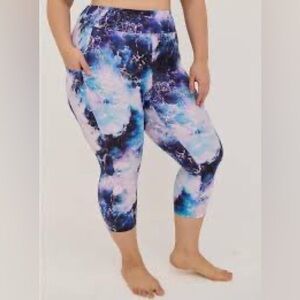 Torrid Blue and Purple Tie-Dye Swim Leggings
